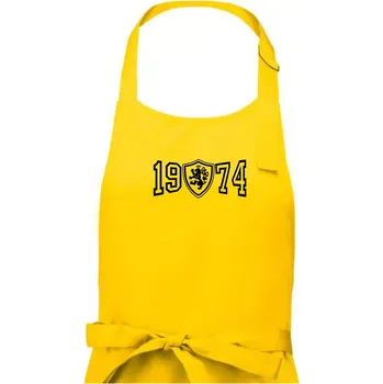 Kuchyňská zástěra Narozeninový motiv - znak - 1974 - Pánská zástěra na vaření - Univerzální velikost ( Žlutá )
