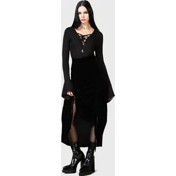 Dámská sukně Dlouhá sukně Gotika z Killstar - Daldina Midi Skirt - Ženy - černá
