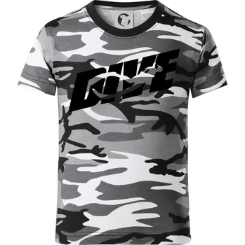 Chlapecké tričko Freediving - Dive - Dětské maskáčové triko - 122 cm/6 let ( Šedý maskáč )