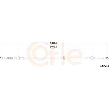 Tažné lanko, ruční převodovka COFLE 12.7284
