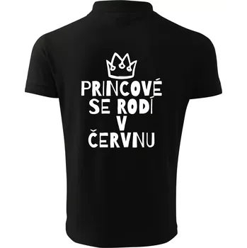 Pánská košile Princové se rodí v červnu - Polokošile pánská Pique Polo 203 - 3XL ( Černá )