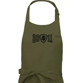 Kuchyňská zástěra Narozeninový motiv - znak - 2011 - Pánská zástěra na vaření - Univerzální velikost ( Khaki )