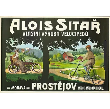 Plechová cedule Plechová retro cedule - Velocipedy Sitař Provedení: Hliník: 30 x 20 cm