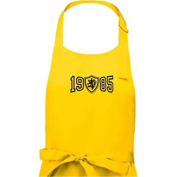 Kuchyňská zástěra Narozeninový motiv - znak - 1985 - Dámská zástěra na vaření - Univerzální velikost ( Žlutá )