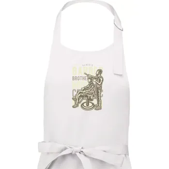 Kuchyňská zástěra Barber Brotherhood - Dámská zástěra na vaření - Univerzální velikost ( Bílá )