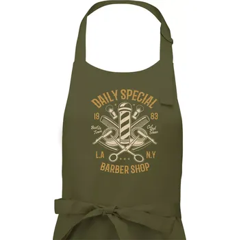 Kuchyňská zástěra Daily Special Barber Shop - Pánská zástěra na vaření - Univerzální velikost ( Khaki )