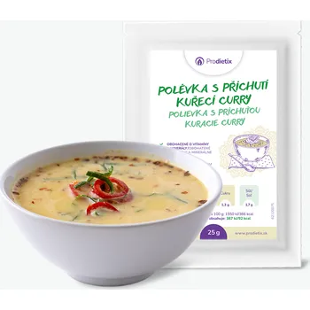 Polévka s příchutí kuřecí curry