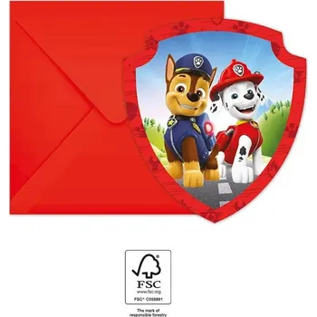 Pozvánka Procos Pozvánky s obálkami - Paw Patrol 6 ks