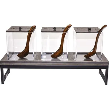 Dóza na potraviny Zásobník na cereálie se stojanem GN 2/4, dekor kámen