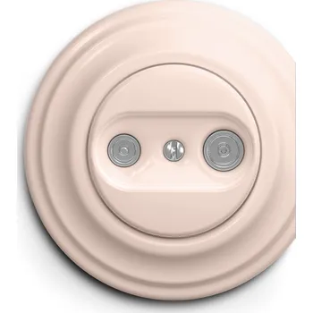 Elektrická zásuvka Kliklap účastnická zásuvka, Barva: Starorůžová Konfigurace: Průběžná, Rámeček: Krajní Starorůžová