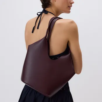 Kabelka Reserved - Košíková kabelka s váčkem - mahagonová - 295GX-93X - 295GX-93X-ONE