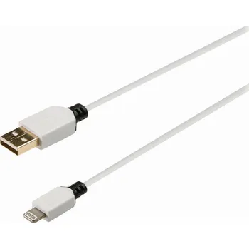 NEDIS Synchronizační a nabíjecí kabel | Apple Lightning 8-pin Zástrčka - USB A Zástrčka | 2 m | Bílá barva