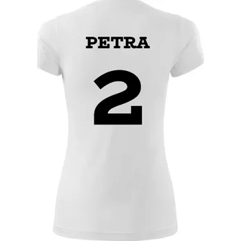 Sport Dámský florbalový dres se jménem - Barva: bílá, Velikost L