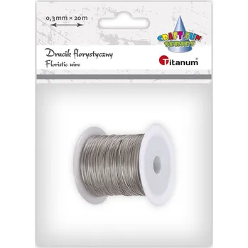 Floristický drát Titanum Floristický drát, STŘÍBRNÝ, 0,3 mm, 20m/role