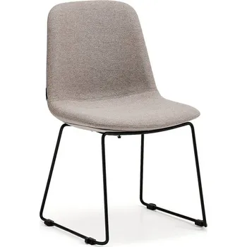 Jednací židle Židle LANGLEY, nízké opěradlo, ližiny, černá/taupe