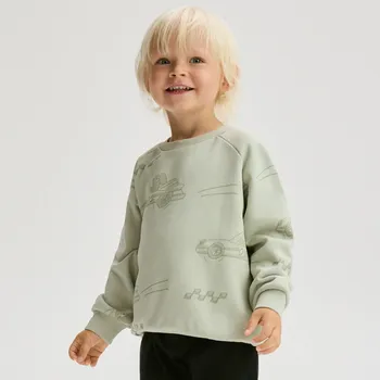 Chlapecká mikina Reserved - Mikina s potiskem - světle zelená - 008FK-70X - 008FK-70X-86