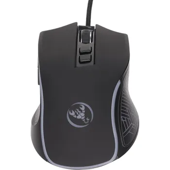 Myš Ergonomická mechanická RGB myš (černá)