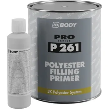 Karosářský tmel HB BODY P261 2K polyesterový tmel s plničem šedý 1L