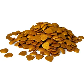 Čokoláda Hospodyňkám.cz Cukrová Srdíčka perleťově zlatá 30g