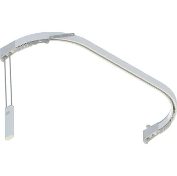 Puškohled Jednokolejnice ovládací s&nbsp;koncovými ohyby Barva: BL - bílá, Délka: 250 cm, montáž: montáž na strop