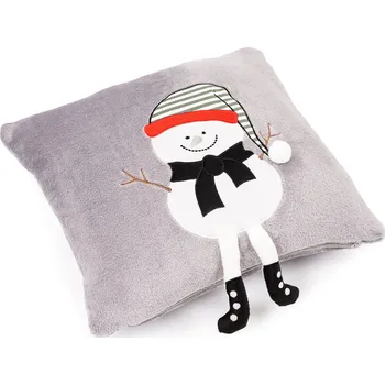 Povlečení 4Home Frosty Snowman šedé 40 x 40 cm zipový uzávěr