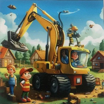 Panel kočárkovina - Stroje - MLP-019 Velikost: 20x20cm