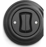 Kliklap dvojitý kulatý vypínač, Barva: Antracit, Konfigurace: Sériový č. 5, Rámeček: Krajní Antracit