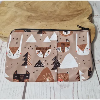 Kosmetická taška Yháček Kosmetická taštička Yháček, Lišky a medvědi caffé