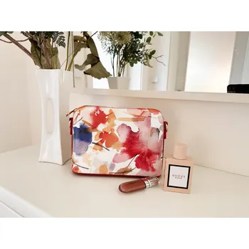 Kabelka Malá kožená crossbody kabelka 52321 červená, MAXFLY