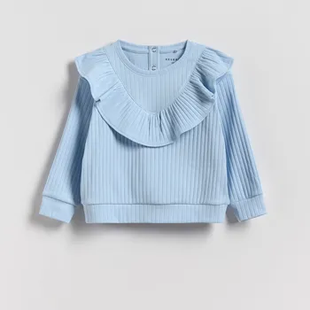 Reserved - Tričko s volánkem - bleděmodrá - 406FT-05X - 406FT-05X-110