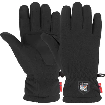 Rukavice DĚTSKÉ FLEECOVÉ RUKAVICE TROLLKIDS EIKEDALEN, BLACK Velikost: 5 | 8-10 LET