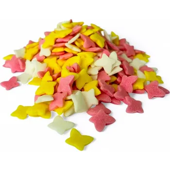 Čokoláda Hospodyňkám.cz Cukrové zdobení Barevní motýli 30g