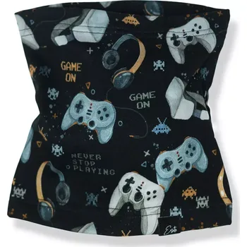 Nákrčník ESITO | Bavlněný nákrčník Game on - černá / 48