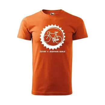 Pánská móda Tričko s potiskem Život v jednom kole: oranžové 2XL