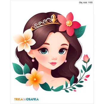 Textilie k potisku Princezna 1 – nažehlovačka 14x11cm