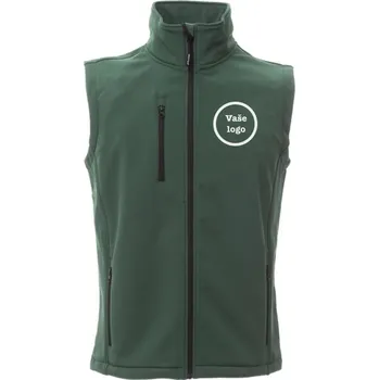 Pánská vesta Vesta GLASGOW zelená Potisk loga zepředu