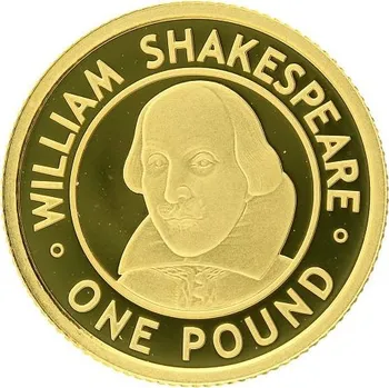 Zlatá mince 1/25 Oz William Shakespeare 2006