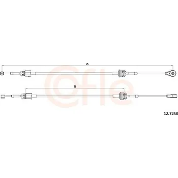 Tažné lanko, ruční převodovka COFLE 12.7258