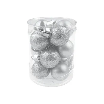 Vánoční dekorace Baňky mini stříbrné