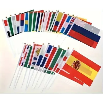 Příslušenství ke karavanu Sada 32ručních polyesterových vlajek