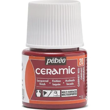 Speciální výtvarná barva Barva na keramiku Pébéo Ceramic 45 ml - 20 Garnet Red