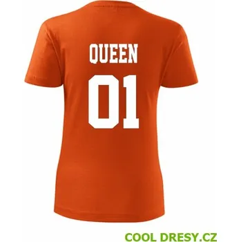 Dámské tričko Dámské tričko Queen - Barva: oranžová, Velikost S