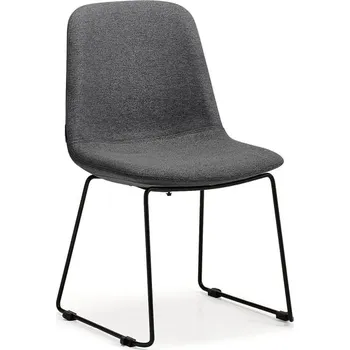 Jednací židle Židle LANGLEY, nízké opěradlo, ližiny, černá/antracitová