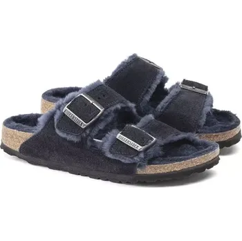 Pánská sportovní obuv Birkenstock Arizona VL Shearling Midnight zateplené žabky semišová kůže úzké (1020583) 45