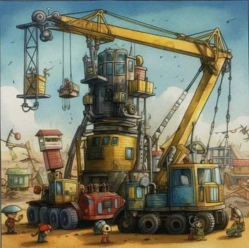 Panel kočárkovina - Stroje - MLP-017 Velikost: 20x20cm