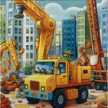 Panel kočárkovina - Stroje - MLP-018 Velikost: 20x20cm