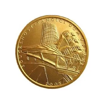 Česká mincovna 2005 - Zlatá mince Současnost - Tančící dům v Praze, Proof 6,22 g
