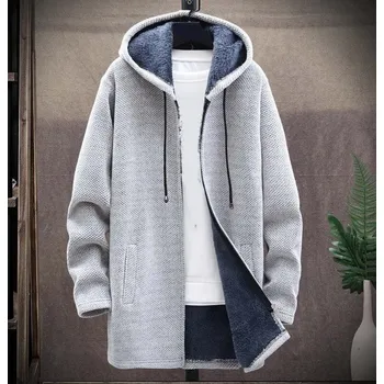 Pánský kabát Pánský kabát na zip světle šedá S