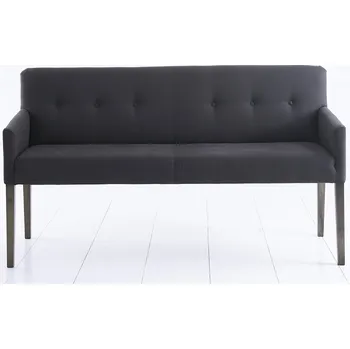 Solenzara Sametová lavice Nicole NC-7148-B6 Vyberte si ze sametů: TJ-169 Černá, Povrchová úprava nohou: Antique Forest Oak S545L