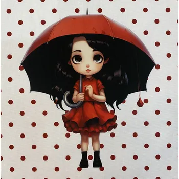 Panel kočárkovina - Holčička s deštníkem - MLP-040 Velikost: 30x30cm